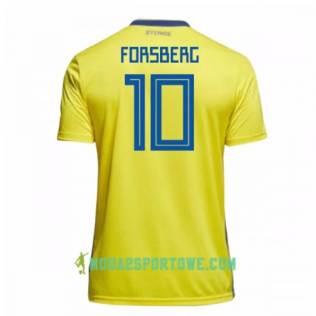 Koszulka Szwecja Forsberg 10 Mistrzostwa Świata 2018 Domowe Stroje Piłkarskie